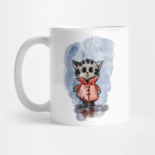 Cat in a raincoat Mug